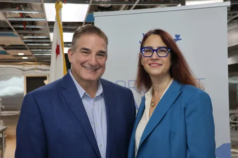 Below: Friedman with Project Angel Food CEO Richard Ayoub.