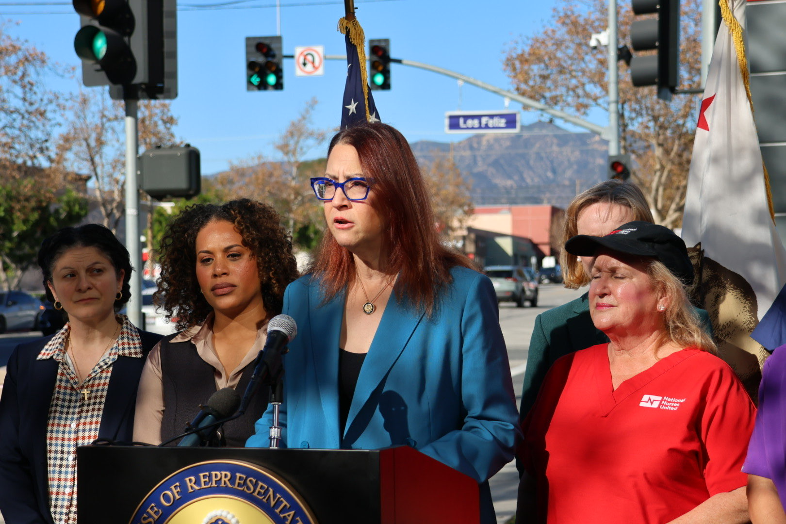 Rep. Friedman speaking at nursing rally