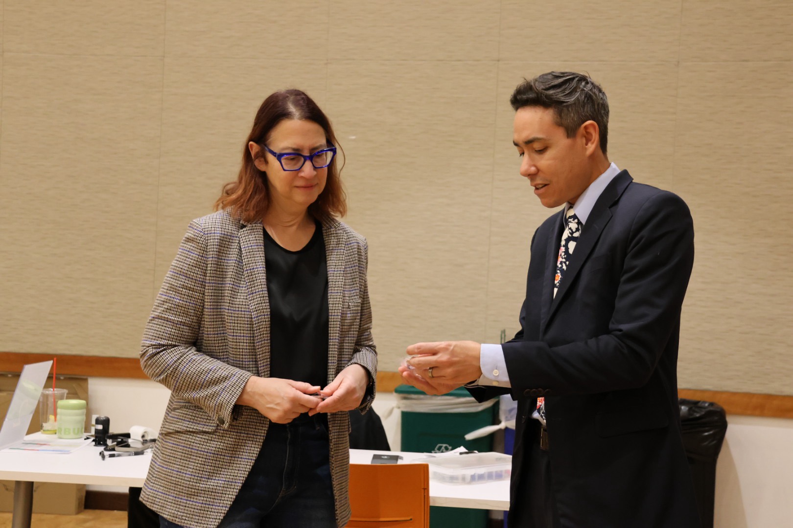 Rep. Friedman with State Department officials at passport fair