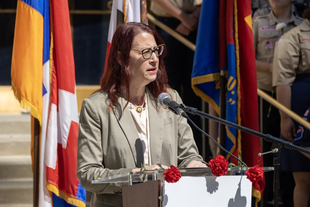 Above: Friedman delivers remarks at ANCA Burbank’s Armenian Genocide Commemoration in Burbank. 