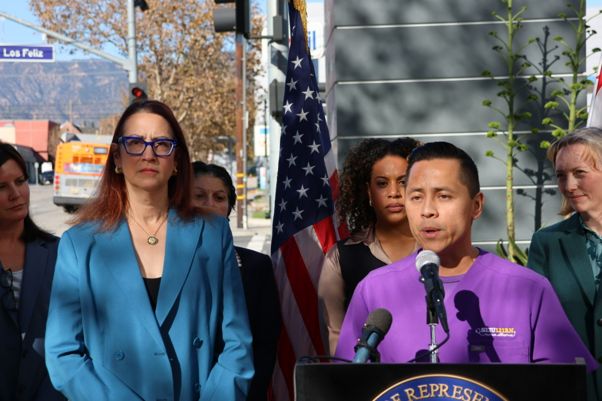 Rep Friedman with SEIU RN