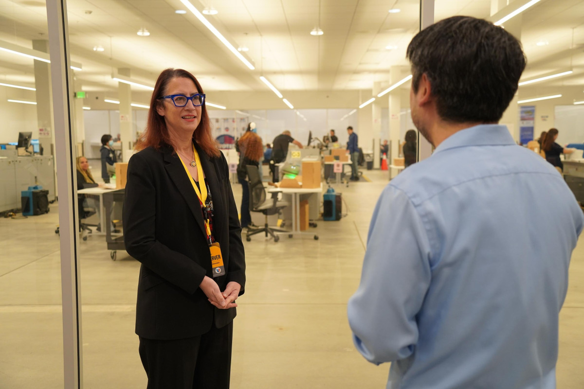 Rep. Friedman at LA Ballot Processing Center