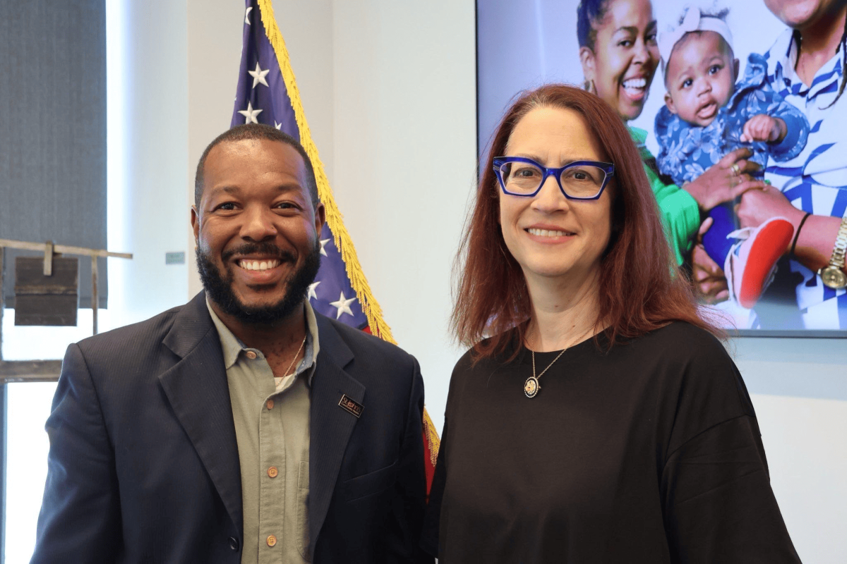 Friedman hosting an LGBTQ roundtable with local organizations and advocates.