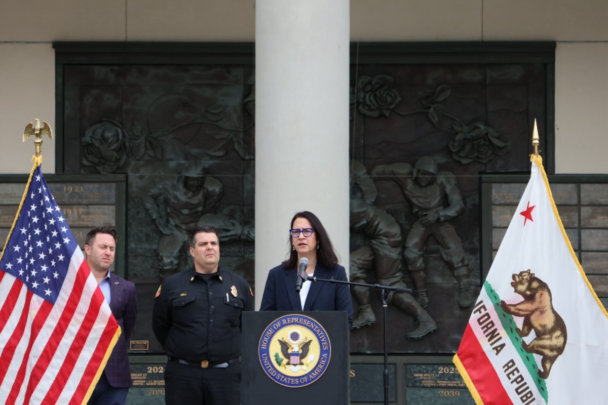 Rep. Friedman at Rose Bowl