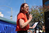  Above: Friedman speaks to crowd gathered at the March for Our Constitution Protest. 