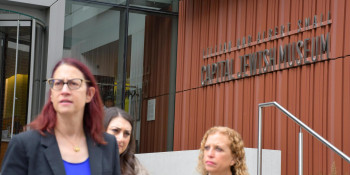 Friedman with Jewish Members of Congress in front of the Capital Jewish Museum.