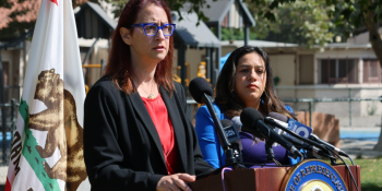 Above: Friedman announcing she is helping lead the No Anonymity in Immigration Enforcement Act