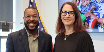Friedman hosting an LGBTQ roundtable with local organizations and advocates.