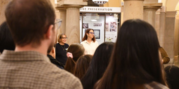 Above: Rep. Friedman leading students on a tour of the Capitol.