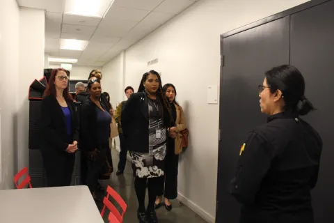 Friedman takes a tour of the LA LGBT Center.