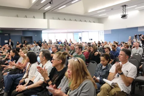 Town hall crowd